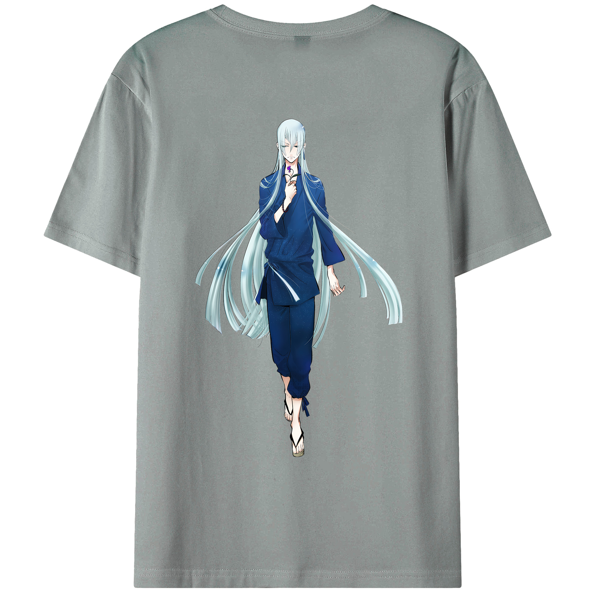 （画像用） 刀剣乱舞 Touken Ranbu 綿100％ メンズ半袖Tシャツ（バックプリント） 通気性